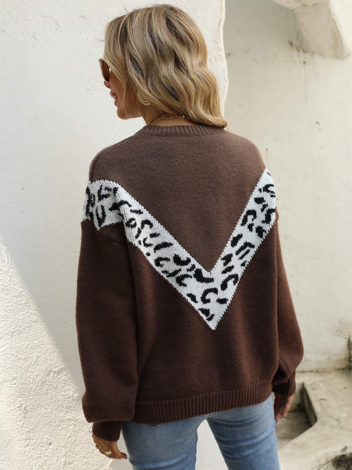 Leopard Round Neck Sweater